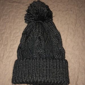 Black beanie.